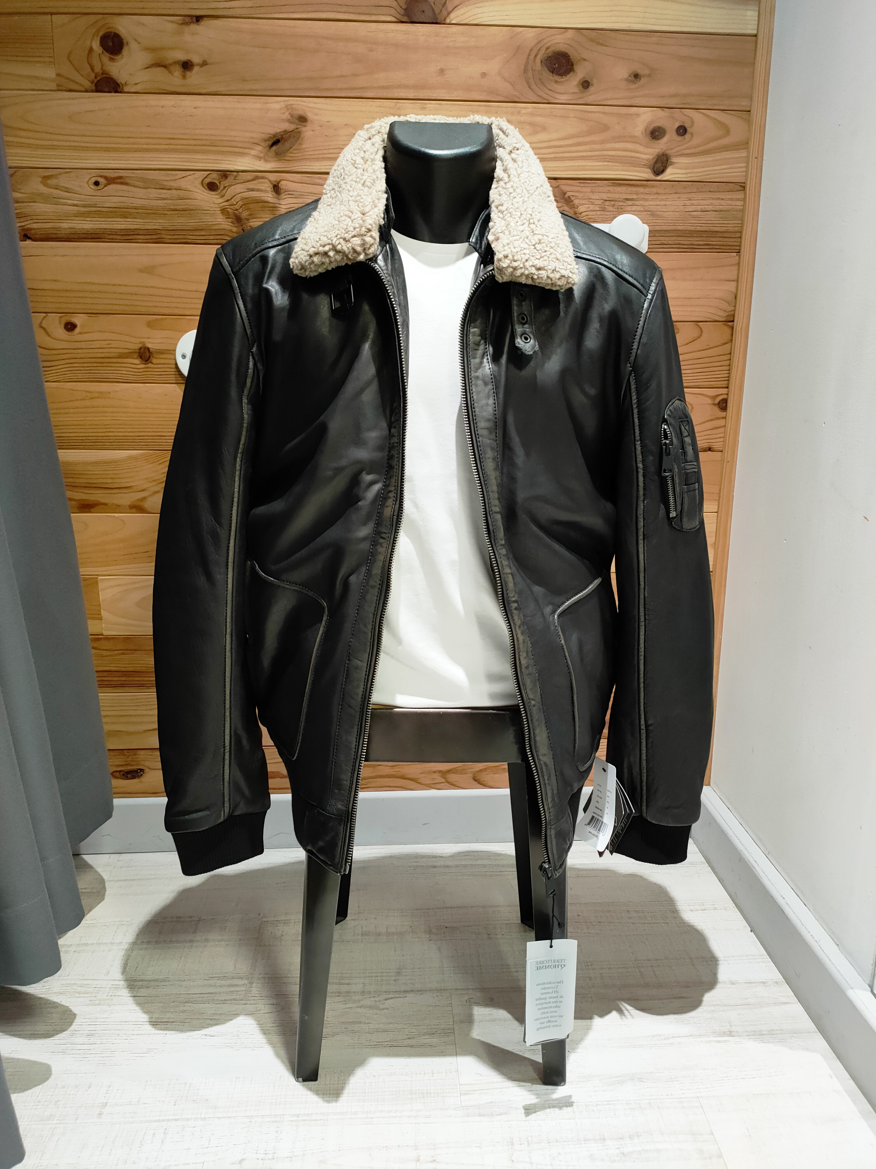Blouson bombardier top noir homme